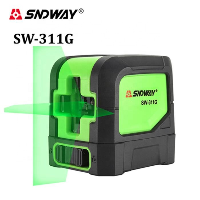SNDWAY SW-311G зеленый лазерный уровень 2 линии само-Выравнивающий лазерный выравниватель с вертикальным горизонтальным Балансирующий перекрестный лазерный зеленый лазерный луч измерительный инструмент