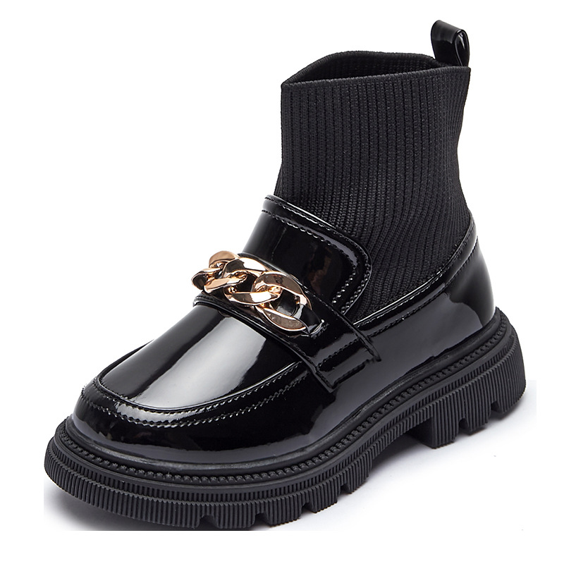 Shangzhou OEM Sepatu anak 2021 Autumn New Arrival Breathable Knit Sports Children Baby Boots