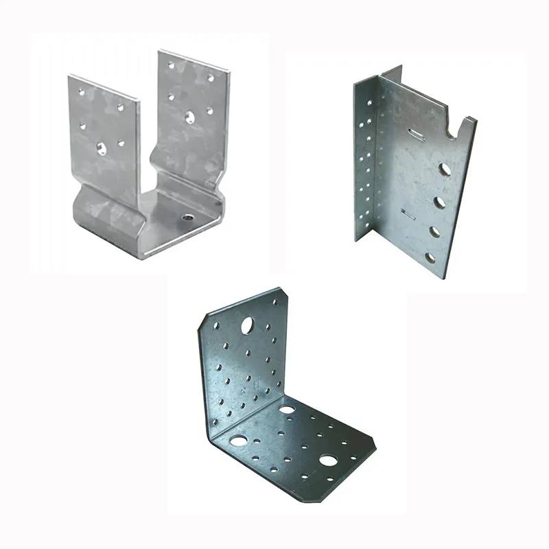 high quality custom made heavy duty iron steel parts silver hot dip galvanized corner bracket