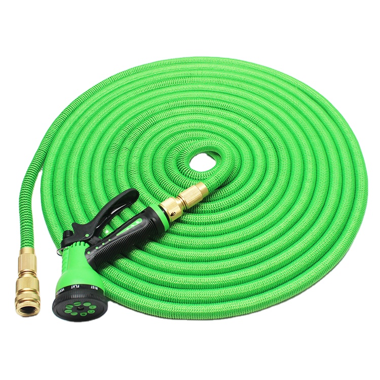 Hot sale Expandable garden hose latex extending black magic hose 100ft With nozzle 25ft 75ft 1500ft latex