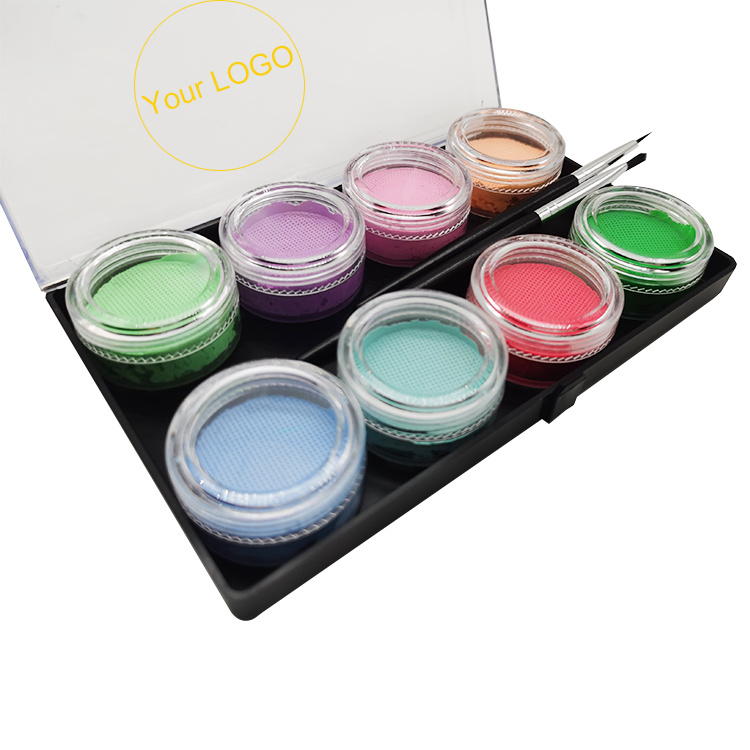 6 Color 18g UV Pastel dry Cosmetic Eye Make Up neon water activated eyeliner palette supplier