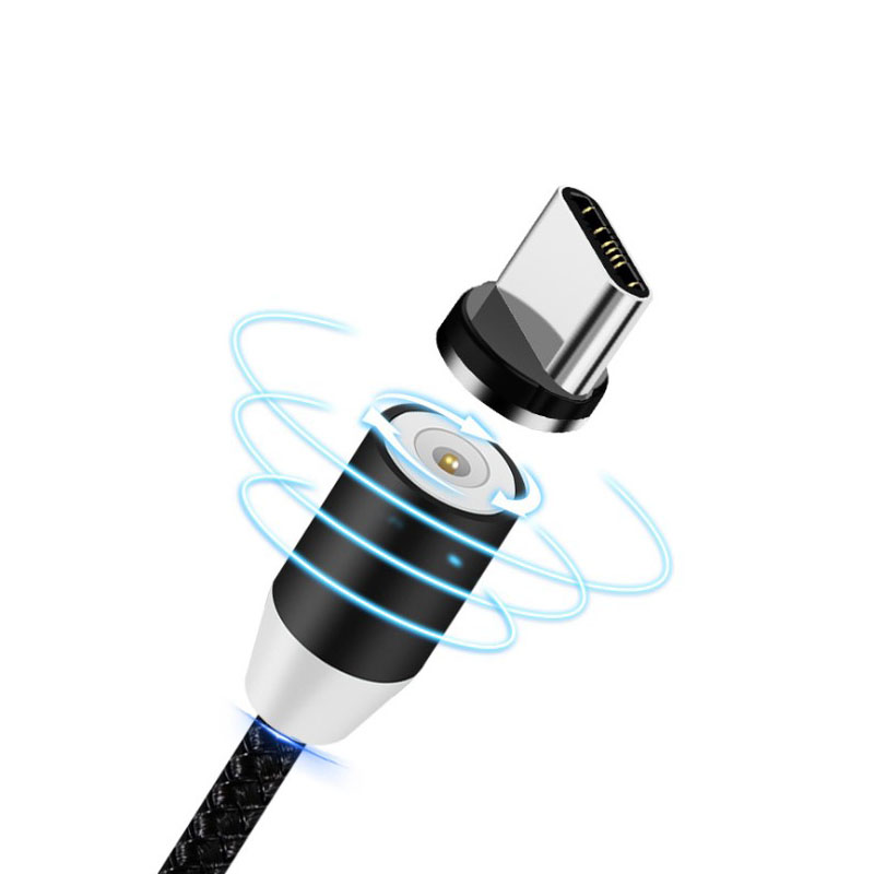 Fast charging magnet cables data micro usb cables type c lightning three in one cables for android ios