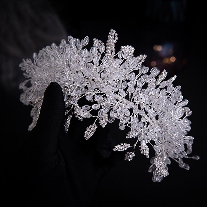 Handmade Vine Shiny Rhinestone crystal Flower bridal hair accessories wedding headpiece for women