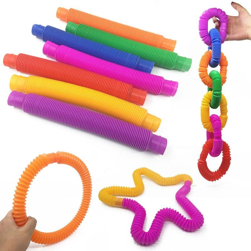 Pop Tubes for Kids Stretch, Bend, Build and Connect Toy, Provide Tactile and Auditory Sensory Play