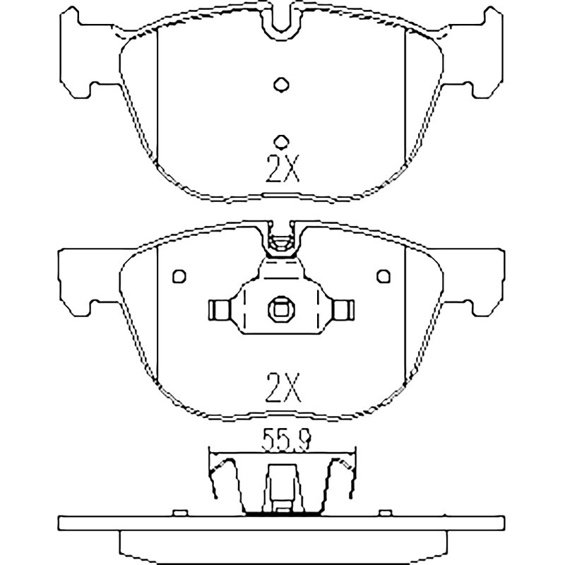 SDCX D1294 Closed Off-Road Vehicle brake pads for BMW X5 xDrive30i Front Axle 34116852253
