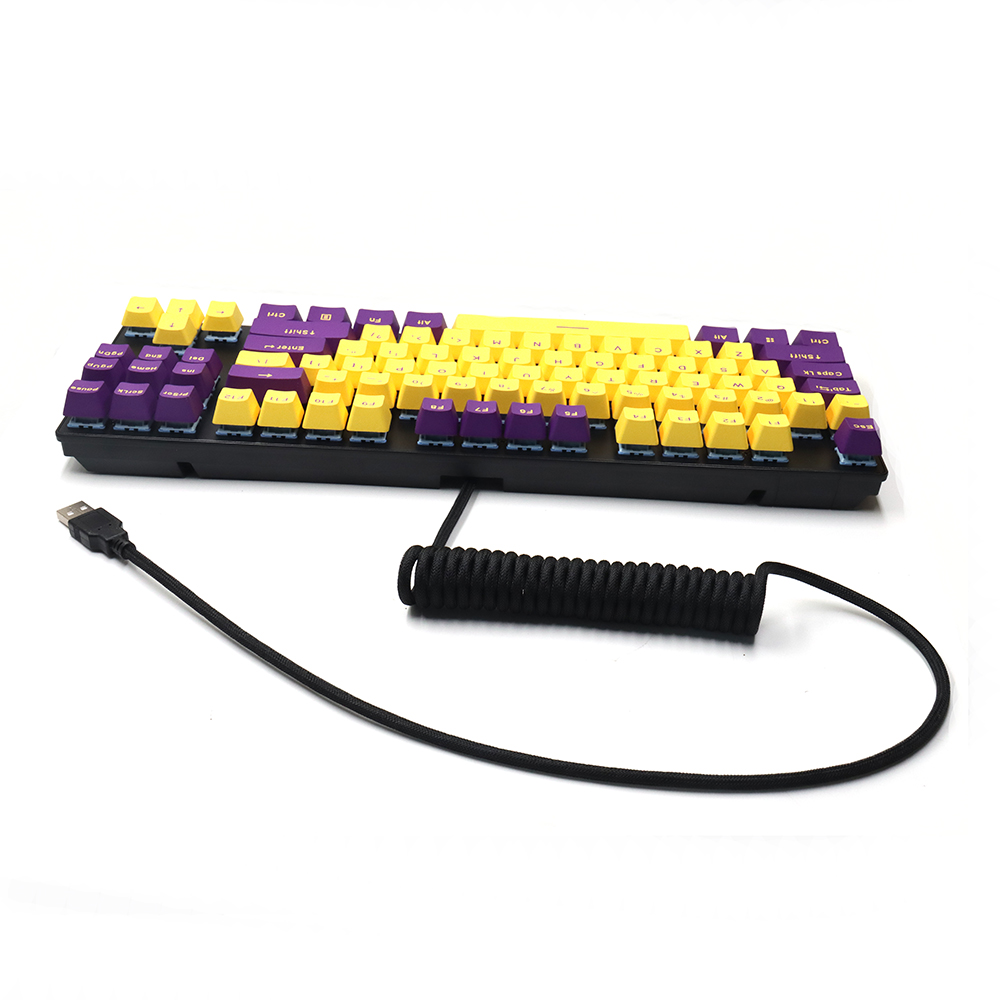 5pin 4pin aviation coiled cable usb type-c to gx16 to usb A cable keyboard cable