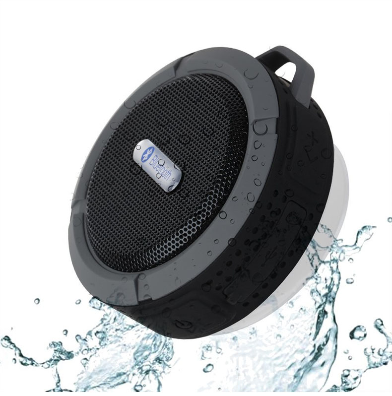 Водонепроницаемый IP65 Bluetooth динамик пластиковый портативный беспроводной с вызовами громкой связи и всасывания водонепроницаемый Душ динамик