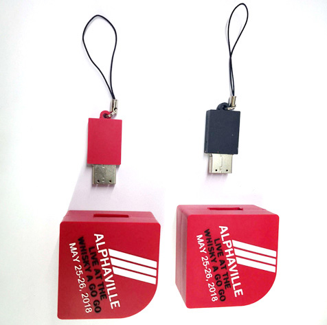 customized Hollywood architecture shape 8GB USB with logo printing and music&movie data loading and custom packaging services