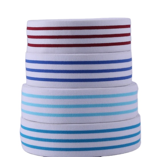 China Factory Sample Freely Nylon Polyester Customized Logo Jacquard Elastic Belt