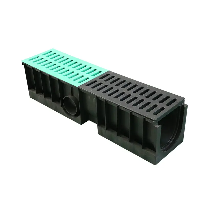 wholesale drainage channel with grating /Gutter downspout plastic linear trench drain