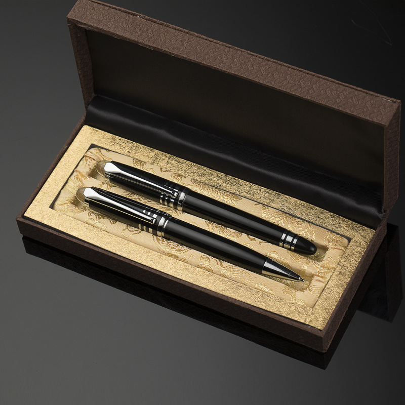 new Personalized Advertising Luxury custom logo twist red black Heavy metal ball point pen