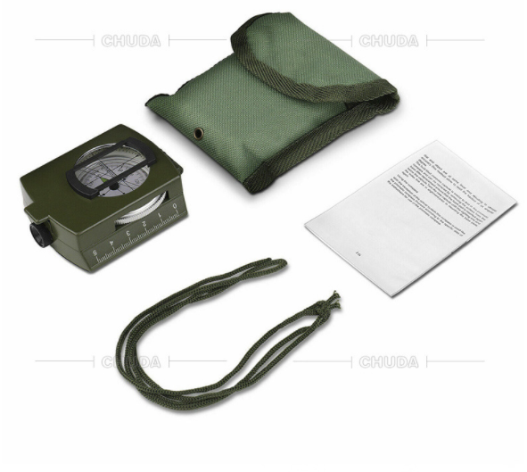 Military Compass Lensatic Sighting Navigation, Waterproof and Shakeproof with Map Measurer Distance Calculator for Camping