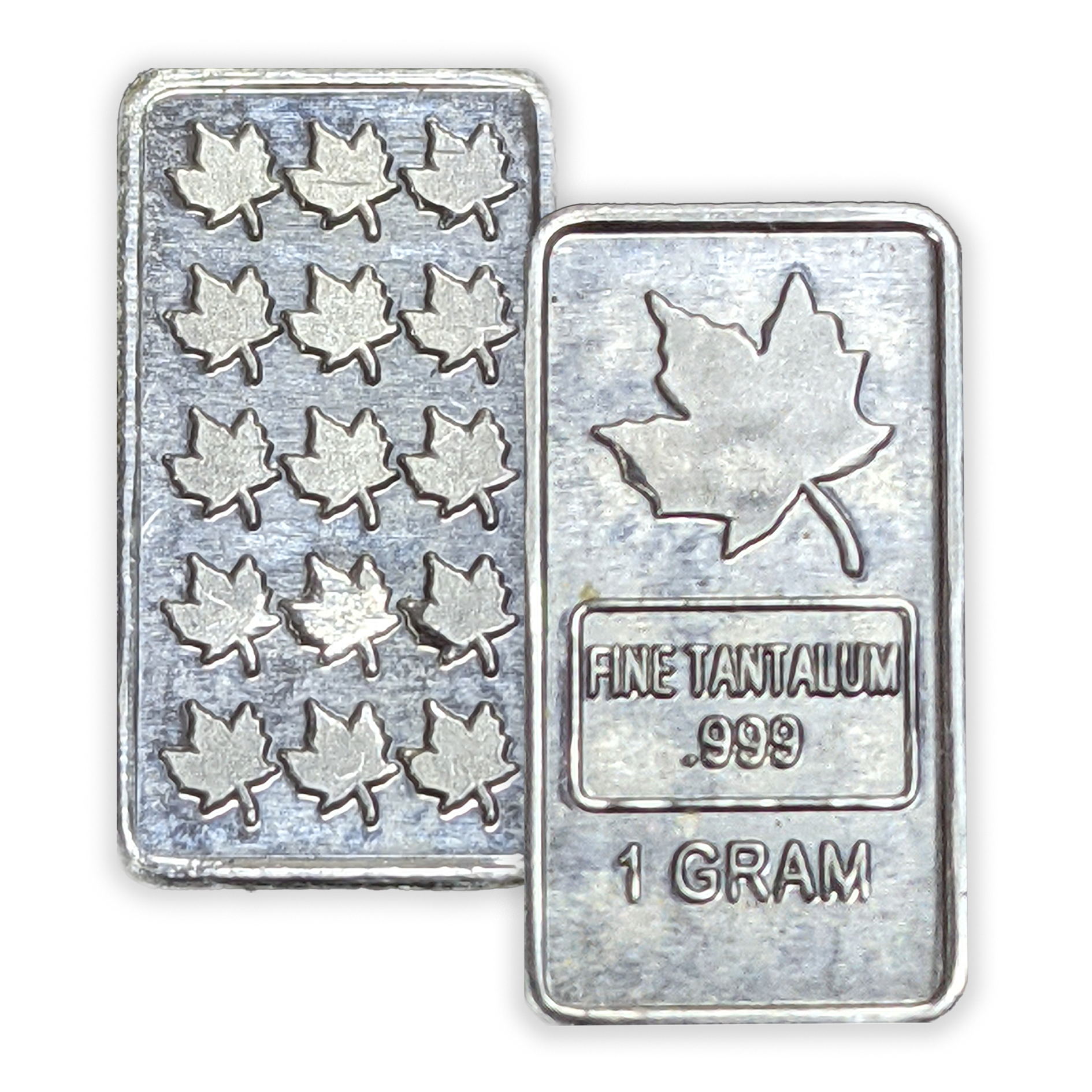 1 Gram Ingot Bar Fine .999 Titanium 1 Gram Pure Maple Bar Maple Leaf