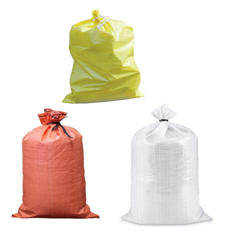 White polypropylene woven bag for rice corn dog food