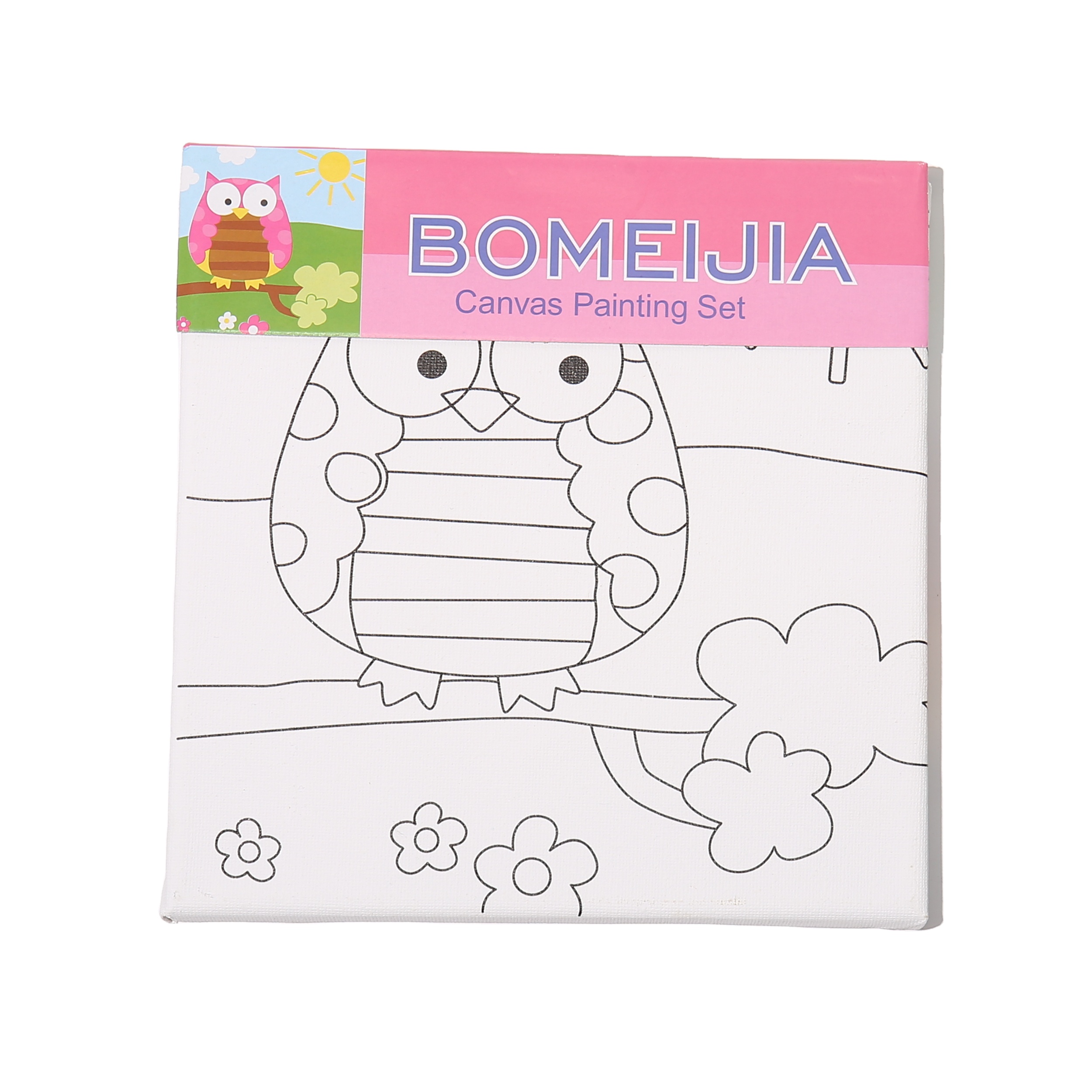 Набор игрушек для творчества BOMEIJIA, 6 узоров, 20*20 см, Детская Картина на холсте с акриловой краской и художественной кистью