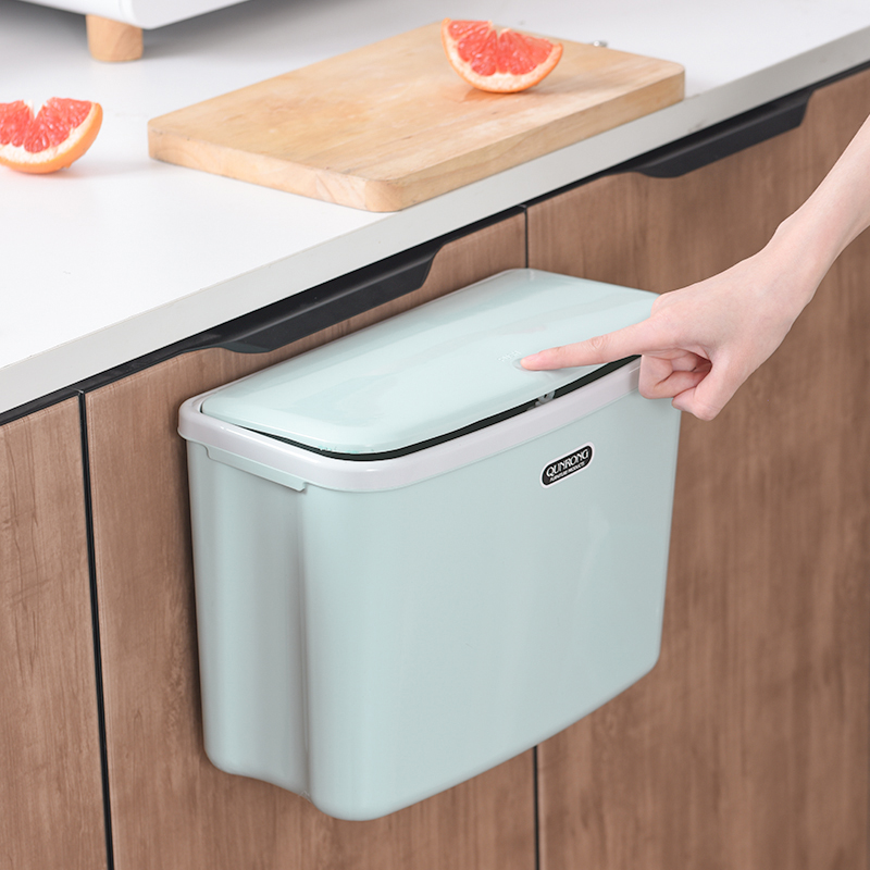 Горячая Распродажа, прямоугольная пластиковая мусорная корзина 9L для кухни