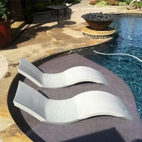 Luxury outdoor in water chaise lounge ledge sun lounger