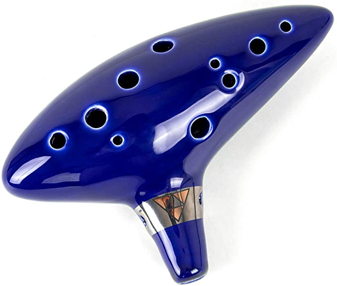 Ocarina 12 отверстий Alto C керамический маленький музыкальный инструмент подарок для детей и взрослых со стендом