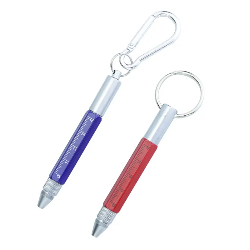 Metal Stylus Gift Pen Set Wholesale Ballpoint Pen With Keychain Ruler Level And Screwdrivers, 3 Different Designs And 5 Colors