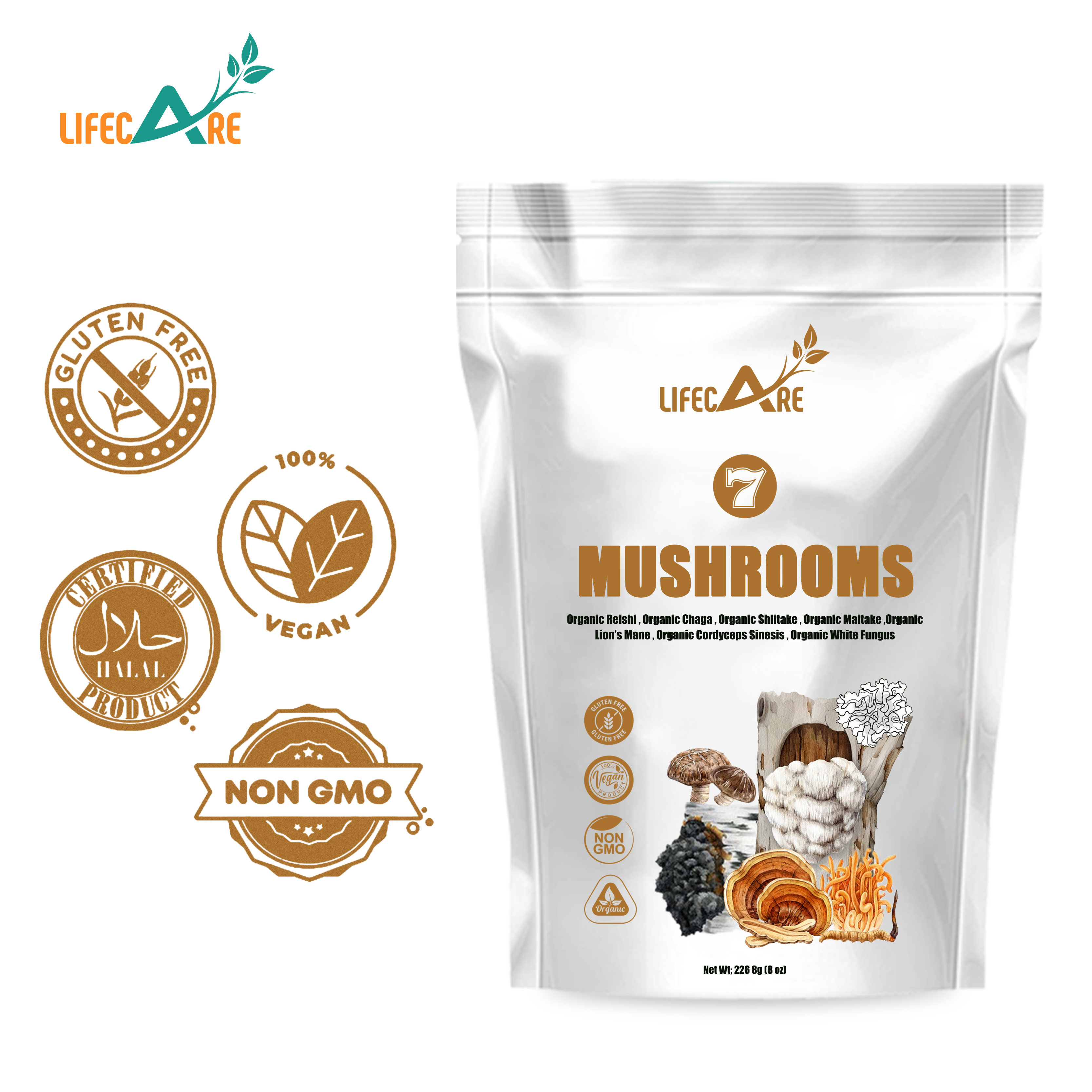 Private Label Mushroom Powder Blend Mix Mushroom Powder Organic Mushroom Powder