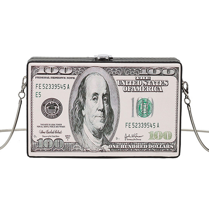 2020 Xianjian Американский Индивидуальные женские креативные USD Долларовые купюры кошелек клатч вечерние сумки (SLSD1706)