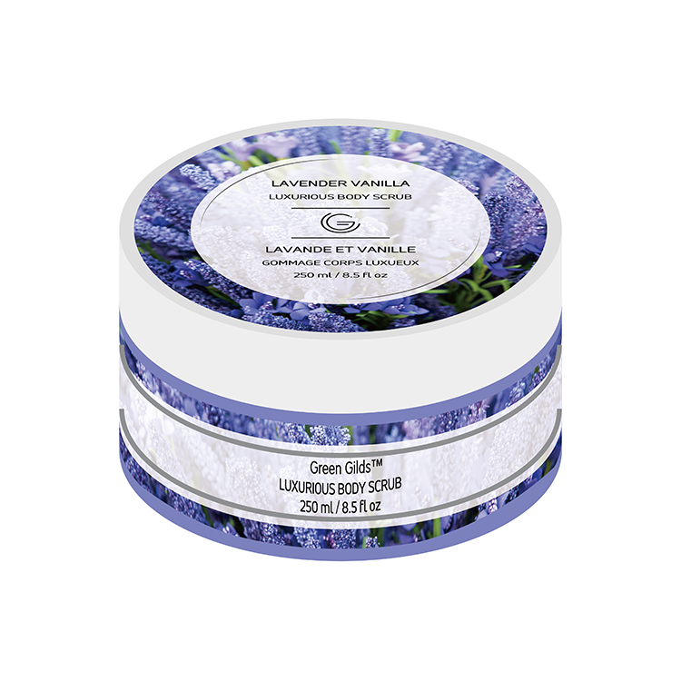 skincare jar lavender organic body scrub private label natural whitening body scrub exfoliate