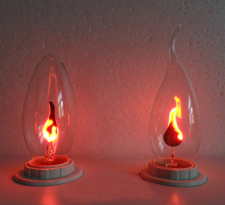 LED E14 Candle Bulb for Living Room Bedroom Mall Courtyard Festive Decorations AC Power Replacement Glass Bulb