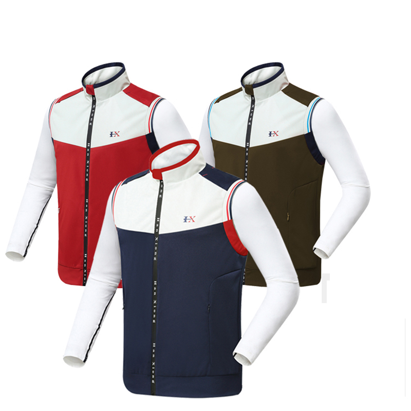 OEM Custom Logo Golf Vest Spring Lightweight Stretch Coat Vest Men Golf Apparel Autumn Golf Waistcoat Sports