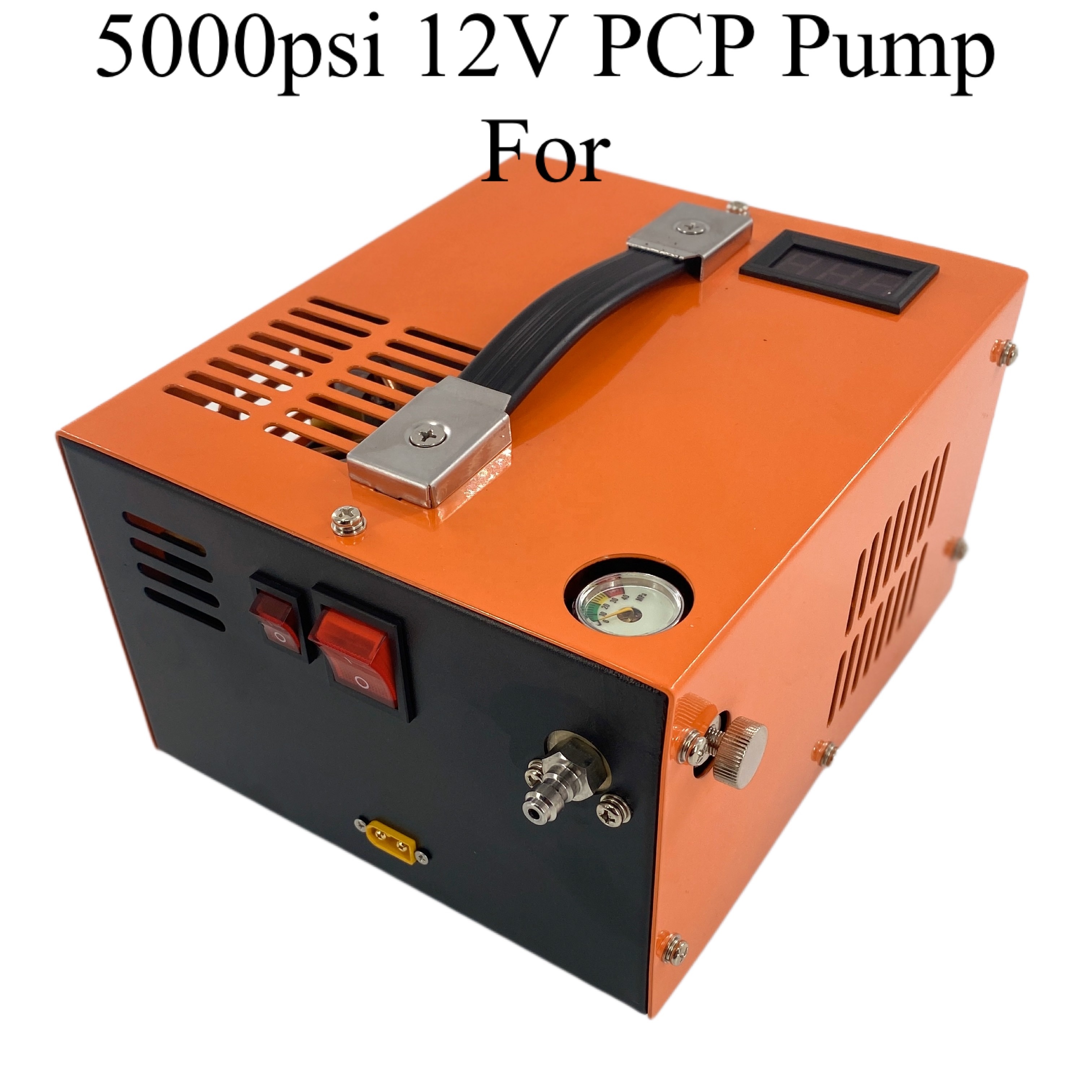 Автомобильный воздушный компрессор PCP 12 В, 4500 фунт/кв. Дюйм, 300 бар, 30 мпа, Компактный насос PCP, включая трансформатор 220 В, автомобильный, высокое давление 12 В