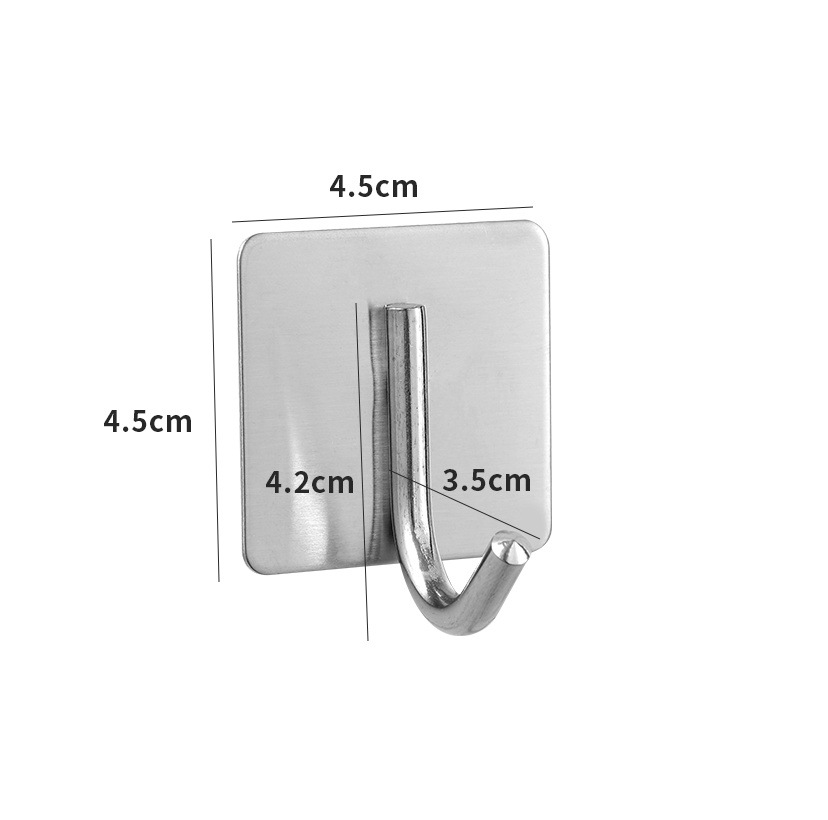 Stainless Steel Hanging Towel Storage Hook Self Adhesive Wall Hooks For Kitchen Bathroom