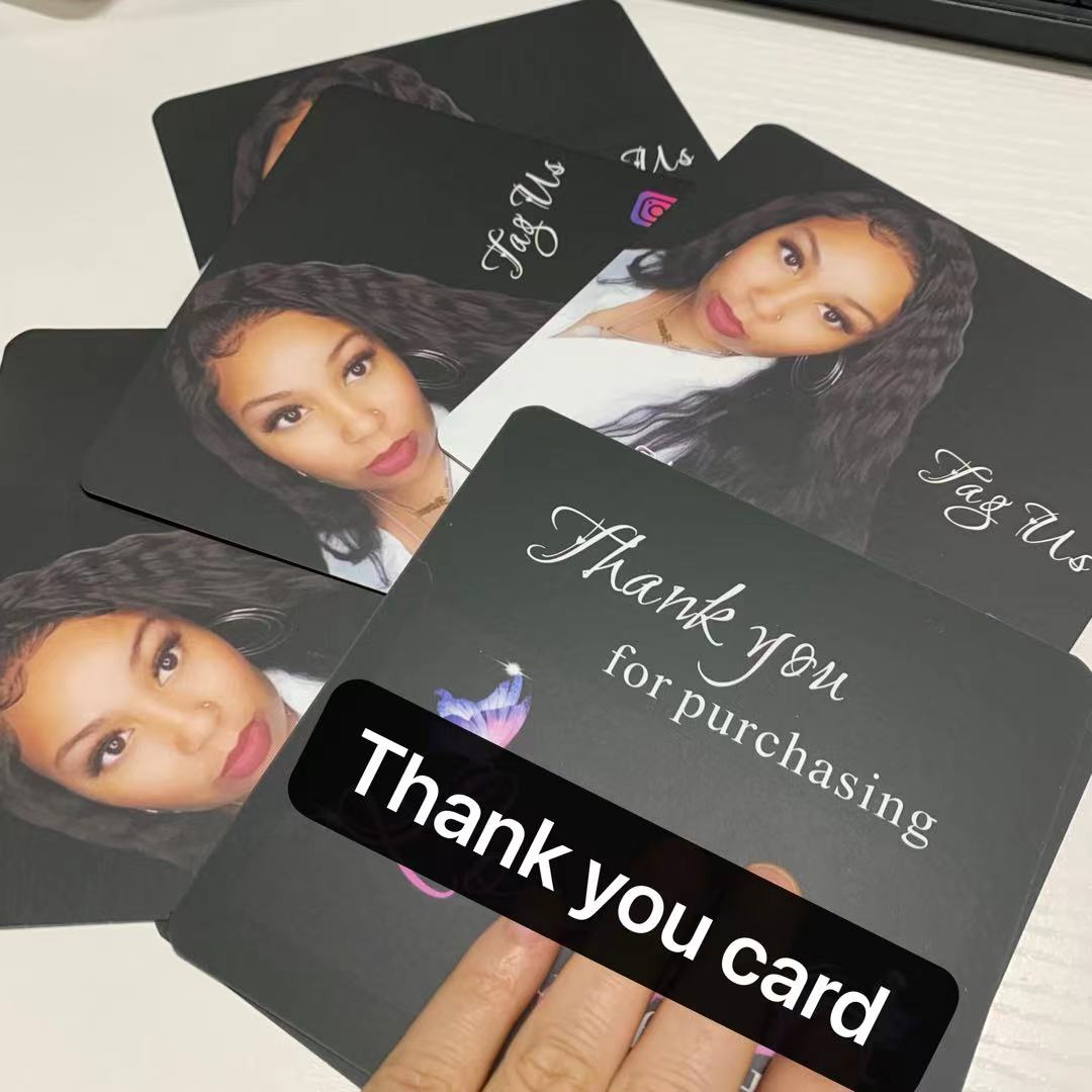 free design logo High Quality paper greeting card custom with logo postcard Thank you card Business card