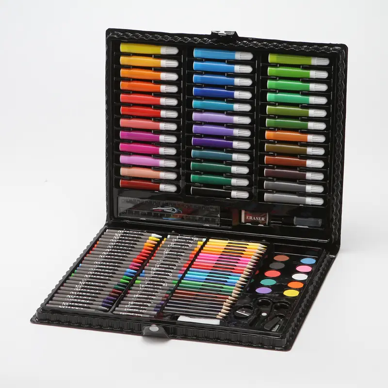 Promotional Various Durable Watercolor Pencil Gift Box Plastic Box Art Set 150 Paintbrushes For Children
