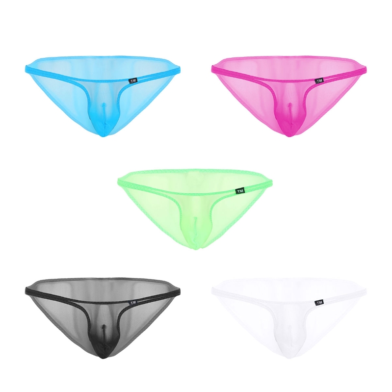 High Quality Mesh Low Rise G-String Thong Underpants Bulge Pouch Briefs Mens Underwear Custom