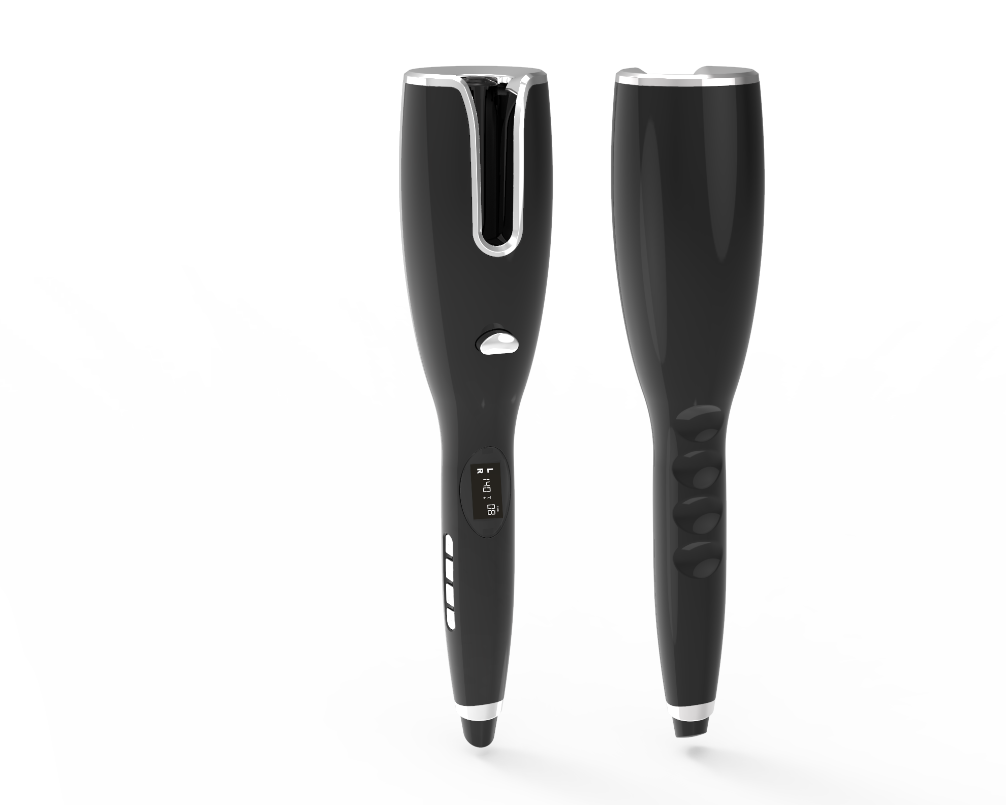 amazon hot sale mini wireless USB rechargeable automatic rotating hair curler with lcd screen wholesale auto curling iron