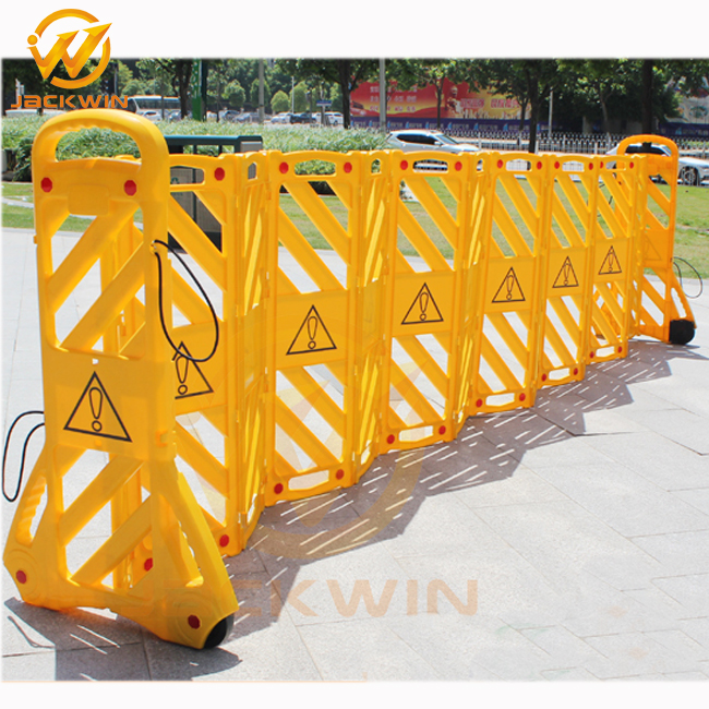 Yellow 3.9 Meters Expandable Plastic Barrier Gate