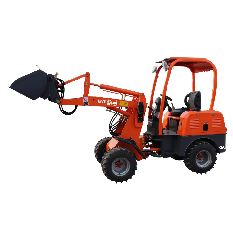 EVERUN China World New EREL06 0.6Ton сельскохозяйственные машины, снегоочиститель, фронтальный Электрический ковш, маленький колесный мини-погрузчик
