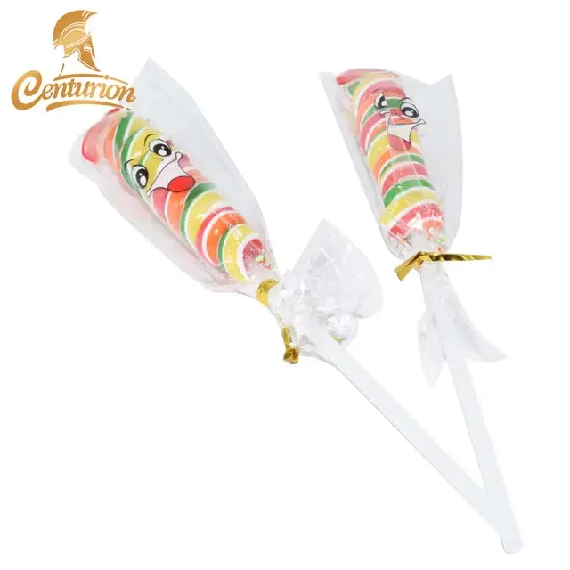 Halal Sweets Xylitol Lollipops Rainbow Twist Stick Lollipop Candy