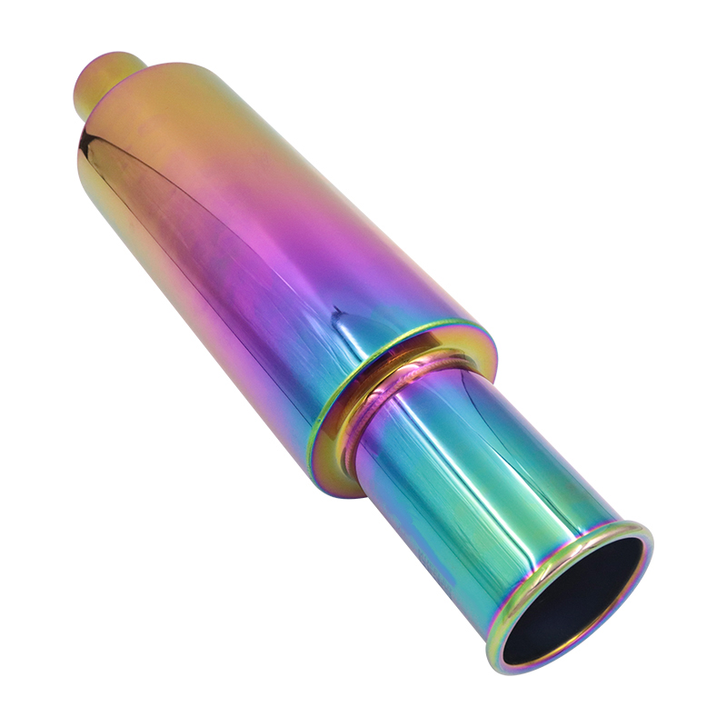 Высококачественная выхлопная ложка Neo Chrome, глушитель из нержавеющей стали, гоночный глушитель 2,5 дюйма полированный универсальный)