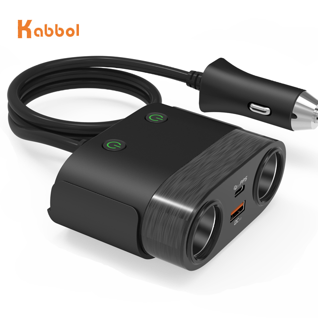 120 Вт Автомобильный USB разъем питания сертификат KC PD Тип C зарядное устройство Автомобильный адаптер питания зарядное устройство 12 в 24 в 36 в 48 в зарядное устройство