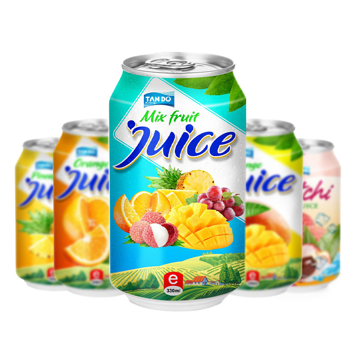 Mango Flavored Fresh Fruit Juice Drink, 330ml, Natural and Sugar-Free, Customizable OEM Options Available