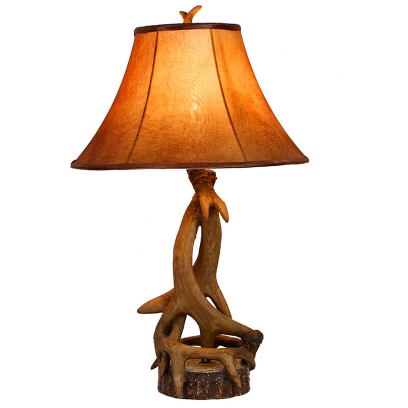 wholesale home living room decorative vintage resin antler table lamps