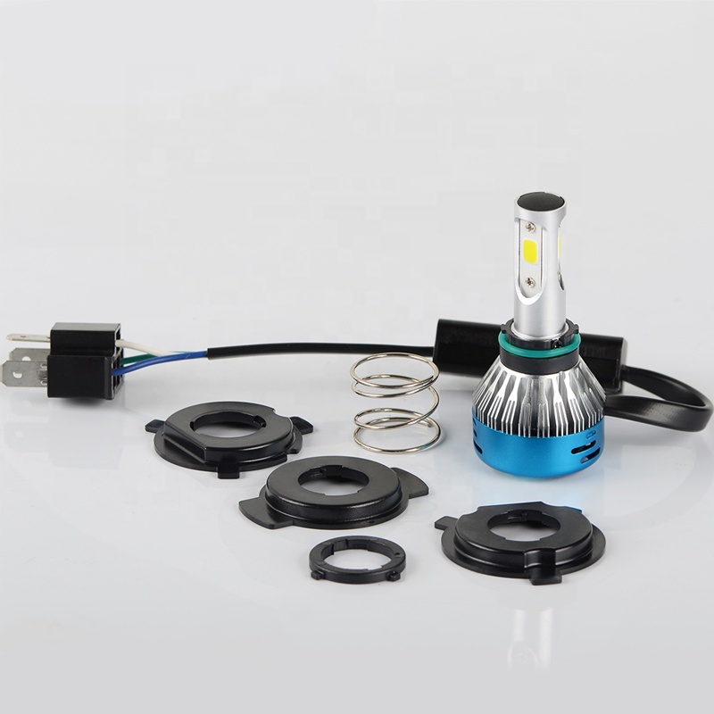 M3max фара мотоцикла H4 40 Вт 4000LM COB налобный фонарь на 3 светодиодах высокое ближнего и дальнего света лампы фары для мотоцикла с подсветкой AC DC 12V-80V