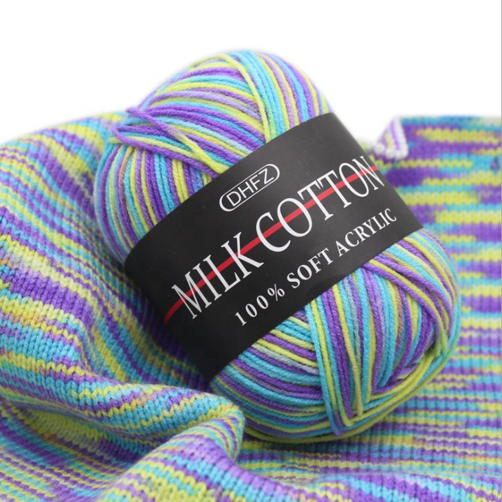 Wholesale Import Cotton Yarn For Crochet Yarn Hand Knitting 100% Combed Milk Cotton Yarn