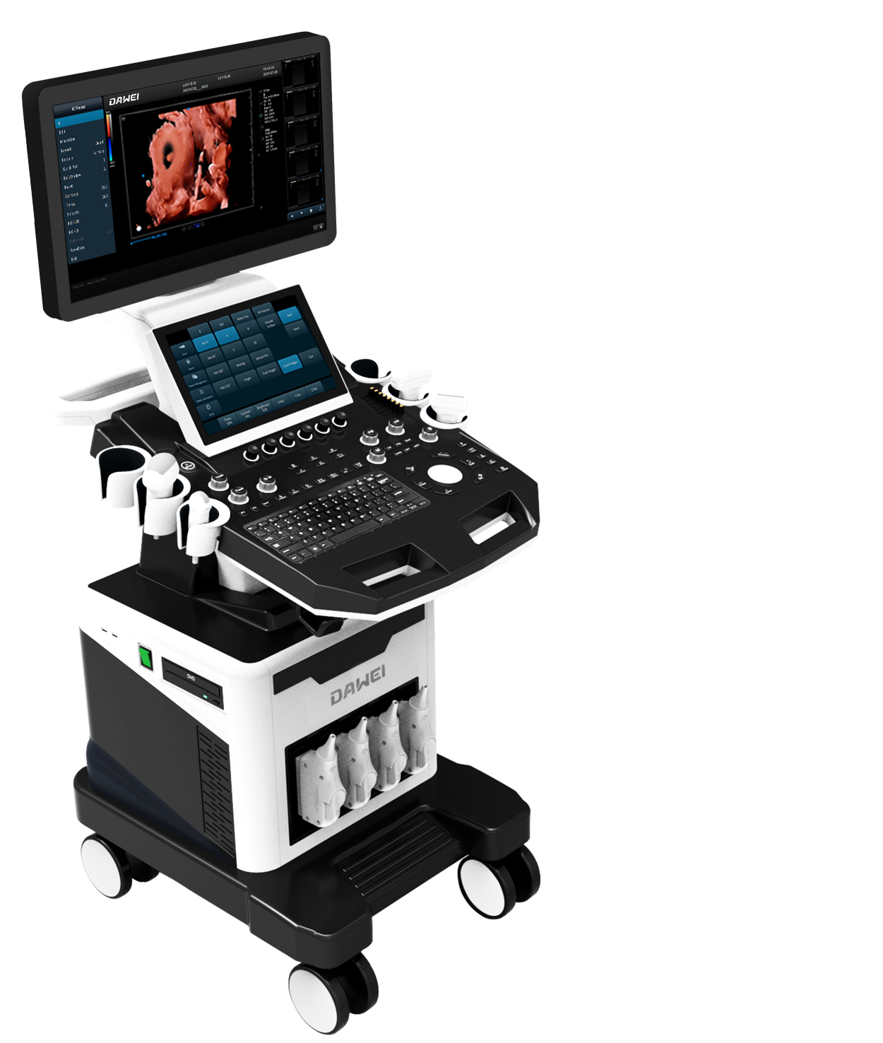 Экономически эффективным последняя 3D/4D/5D допплер DW-T50 тележка ультразвуковая машина предварительно окрашенная оцинкованная сталь) с низкой ценой