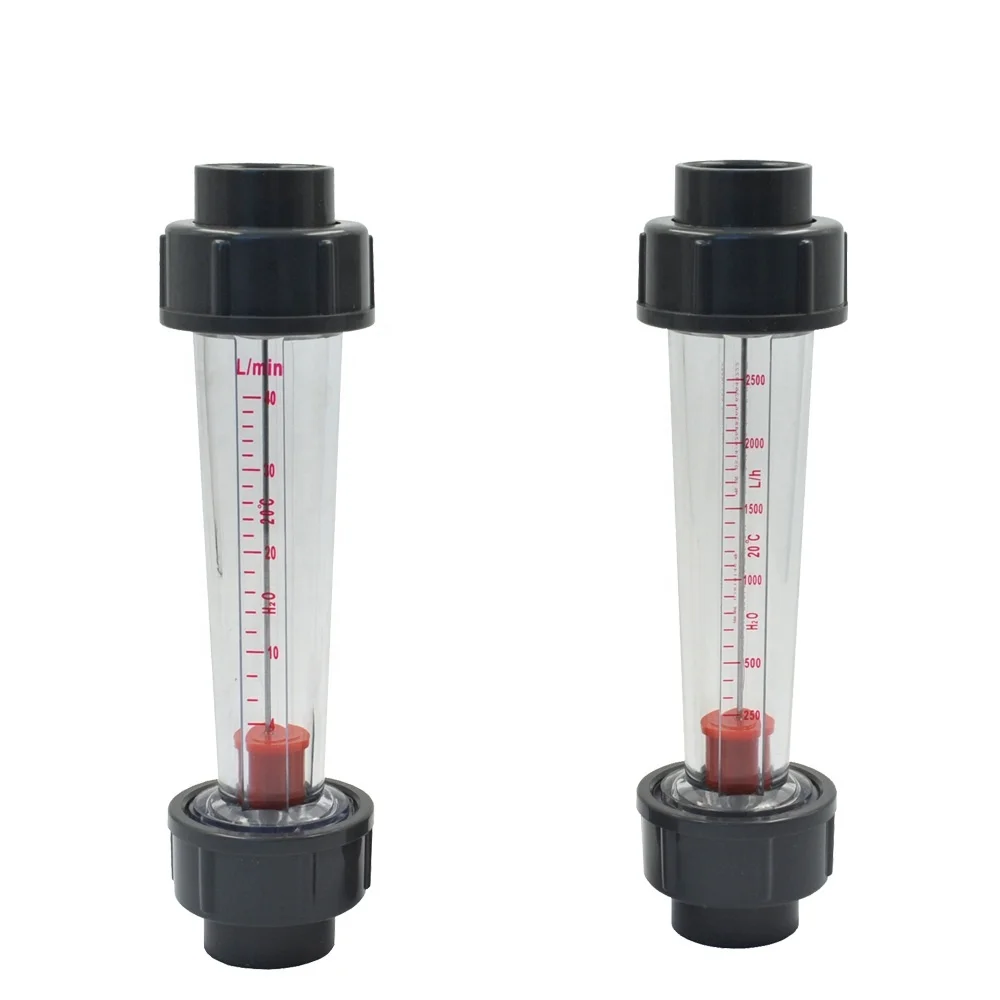 China supply glue type mechanical plastic PVC portable inline water flow meter