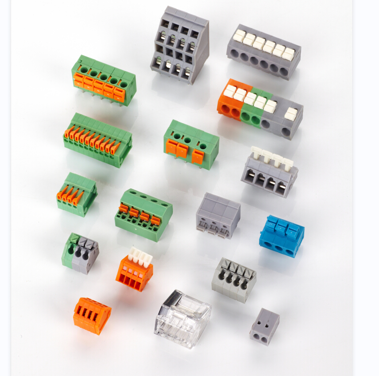 2/3/4/5/6/7/8/10/12 Pin screwless terminal block PCB plastic wire connector manufacturer