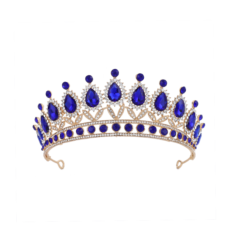 Ювелирные наборы Genya Sparkle в стиле барокко, королева со стразами, корона, головной убор для женщин, аксессуары для волос на свадьбу, выпускной, конкурс, 2023