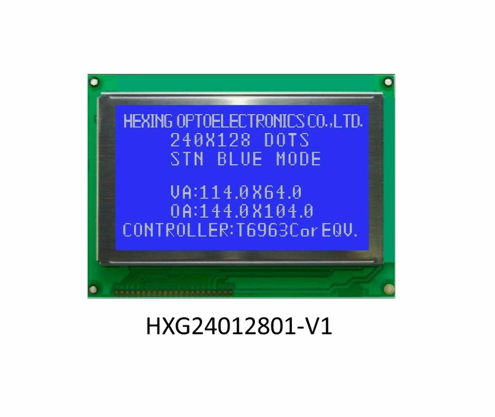 Графический Монохромный ЖК-дисплей 4,8 дюйма 240X128 8 бит параллельный T6963C модуль ЖК-дисплея 240x128 Графический ЖК-дисплей