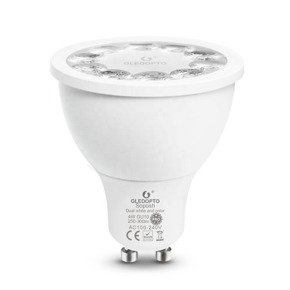 СВЕТОДИОДНАЯ беспроводная смарт-лампа Zigbee GU10, меняющая цвет, для коммерческих жилых помещений