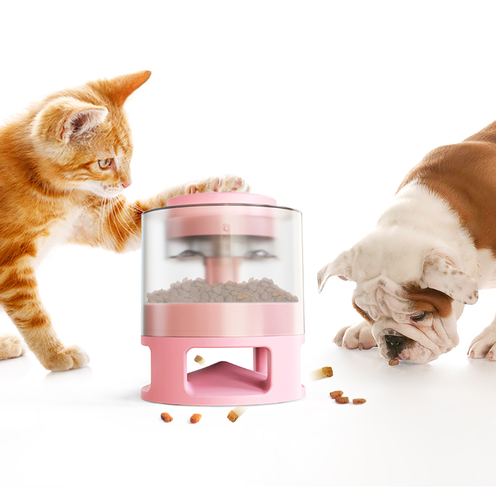 Chinese Pet Supplies New Products Amazon Explosive Round Models Cats and Dogs Bowl Toys Slow Food Puzzle Catapult